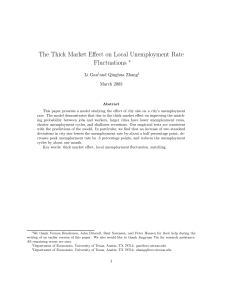 The Thick Market Effect on Local Unemployment Rate Fluctuations ∗