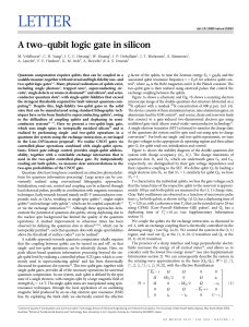 A two-qubit logic gate in silicon