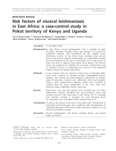 Risk factors of visceral leishmaniasis in East