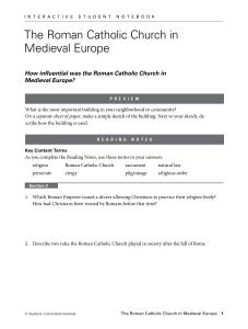 The Roman Catholic Church in Medieval Europe