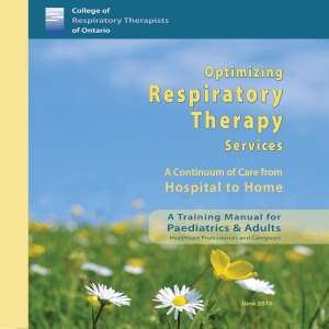 Optimizing Respiratory Therapy