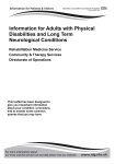 Information for Adults with Physical Disabilities and Long Term
