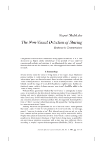 The Non-Visual Detection of Staring