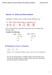 Section 4.3: Mixed and Entire Radicals Reminder: A fraction can be