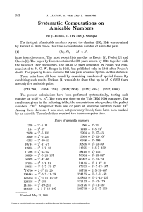 Amicable Numbers