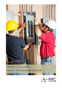 Element 4: Electrical Hazards and Control