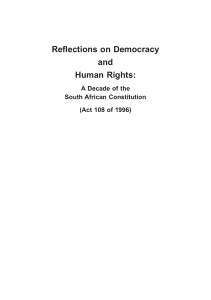 Reﬂections on Democracy and Human Rights