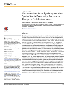 Variation in Population Synchrony in a Multi