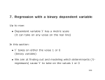 7. Regression with a binary dependent variable - wiwi.uni