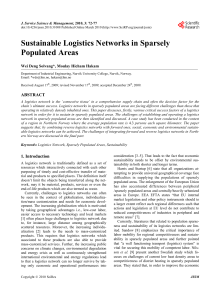 Sustainable Logistics Networks in Sparsely Populated Areas
