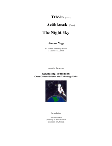 The Night Sky - University of Saskatchewan