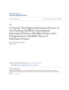 The Religious Information Practices of New Kadampa Buddhists