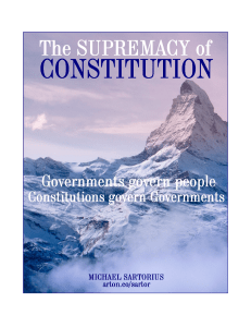 The Supremacy of Constitution