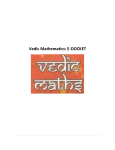 Vedic Mathematics: E-DOCKET