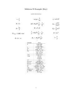 Midterm II Example (Key)