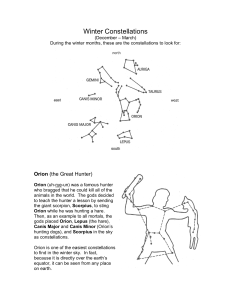 seven winter constellations