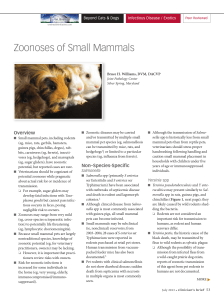 Zoonoses of Small Mammals