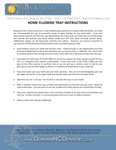 home fluoride tray instructions