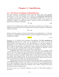Chapter 11 Equilibrium - Farmingdale State College