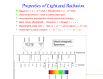 Properties of Light and Radiation