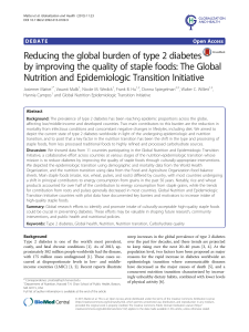 Reducing the global burden of type 2 diabetes