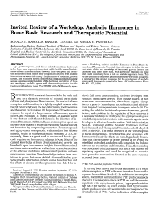 Invited Review of a Workshop: Anabolic Hormones in Bone: Basic