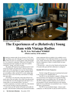 The Experiences of a (Relatively) Young Ham with Vintage Radios