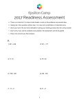 2017 Readiness Assessment