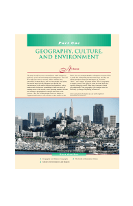 geography, culture, and environment