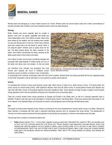 mineral sands - Minerals Council of Australia