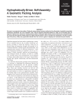 Hydrophobically-Driven Self-Assembly: A Geometric Packing Analysis