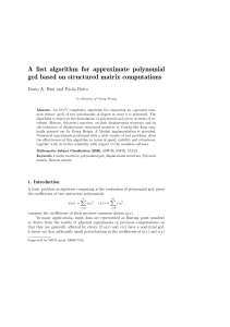 A fast algorithm for approximate polynomial gcd based on structured