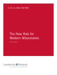 The New Role for Western Missionaries