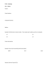 Ch 10 – Factoring 10.1 – Factors Factors: Prime Numbers