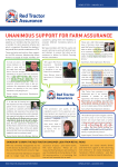 unanimous support for farm assurance