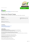 Chemical and Physical Change