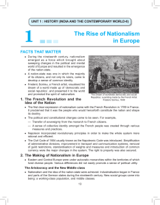1 The Rise of Nationalism in Europe