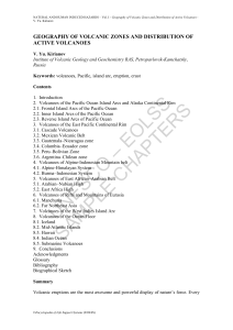 Geography of Volcanic Zones and Distribution of Active