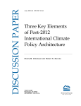 Three Key Elements of Post-2012 International Climate Policy