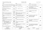 Level 4-5 Test 3 answers - Tranmere Park Primary School