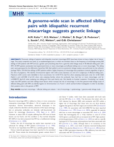 A genome-wide scan in affected sibling pairs with