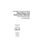 SAGE THERMAL GAS MASS FLOW METER Operations and