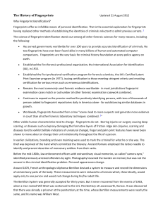 The History of Fingerprints article