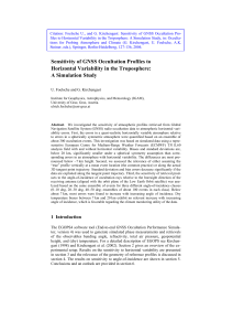 Sensitivity of GNSS Occultation Profiles to Horizontal Variability in
