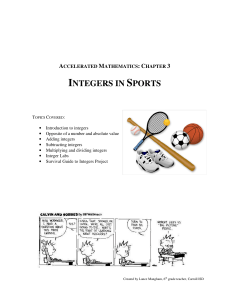 Chapter 3 Integers