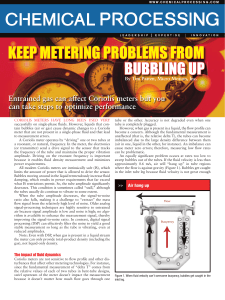 bubbling up keep metering problems from