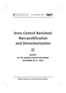 Arms Control Revisited: Non-proliferation and Denuclearization