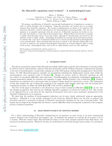 Do Maxwell`s equations need revision?