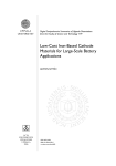 Low-Cost Iron-Based Cathode Materials for Large-Scale