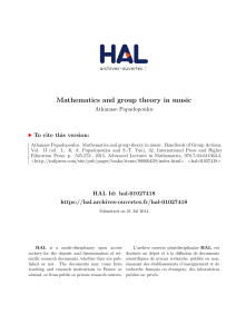 Mathematics and group theory in music